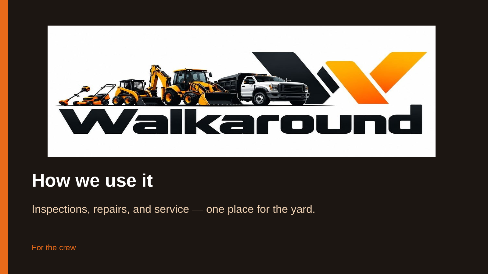 Walkaround slide 1